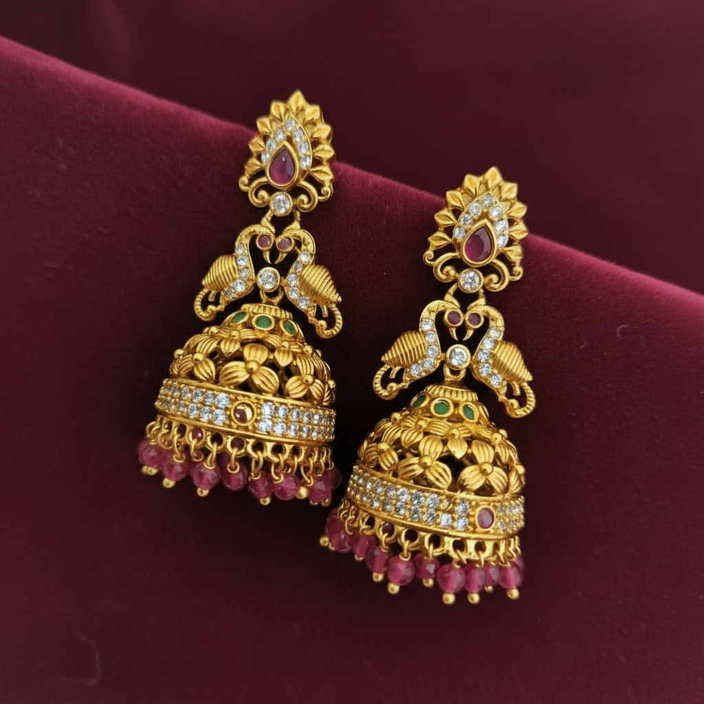 1 gram gold jhumka