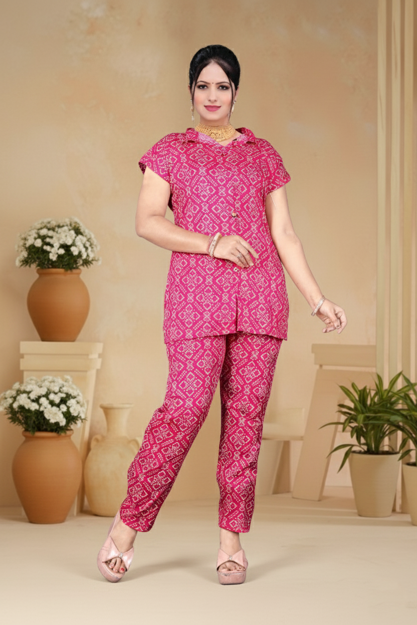 Delta Fabric Chundai Coord Set for Women