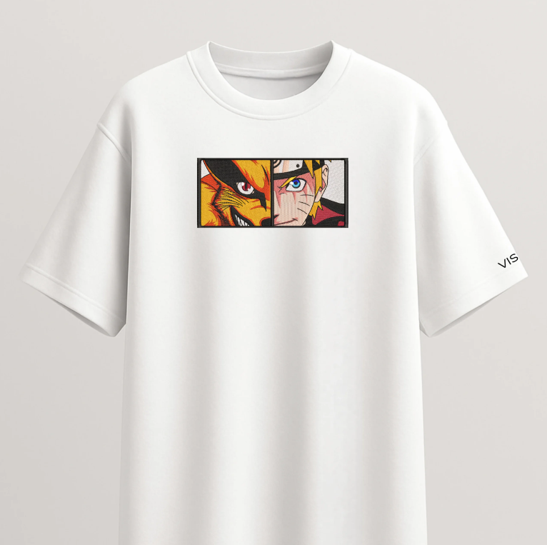 Naruto and Kurama Split Oversized Tee