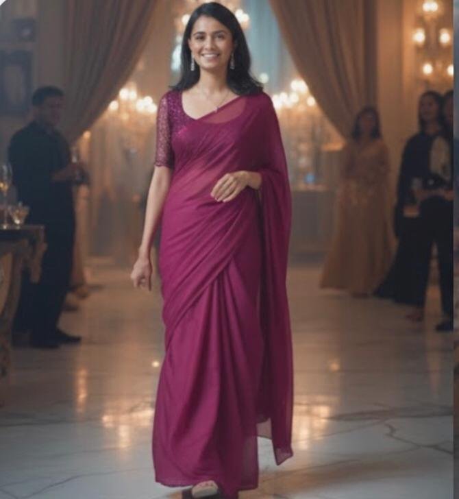 Chiffon Designer Saree