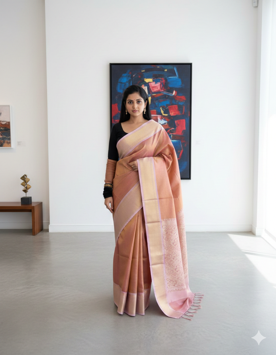 SilkLoom Pure Soft Katan Saree