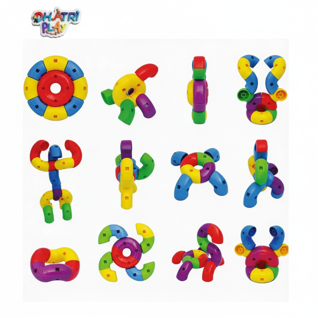 Kids Flexible Interlocking Building Blocks Set