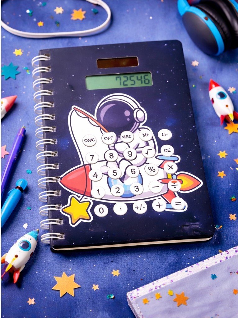 Calculator Notebook Diary with Built-in Calculator