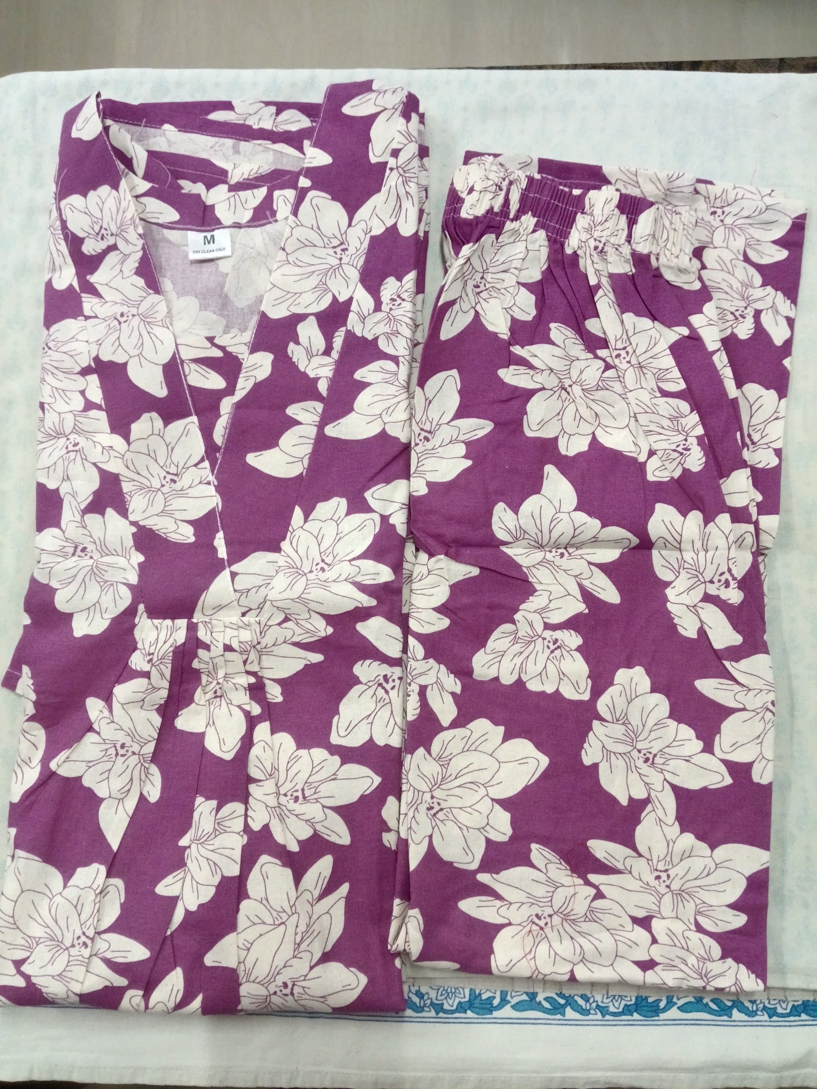 Khadi cotton kurti two piece set 