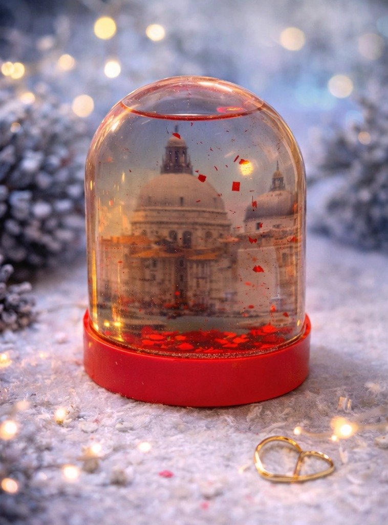 Liquid Snow Globe Dome Showpiece