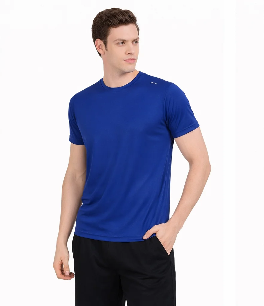 Men’s Active Flex Dry Fit Round Neck Sports T-Shirt – Royal Blue