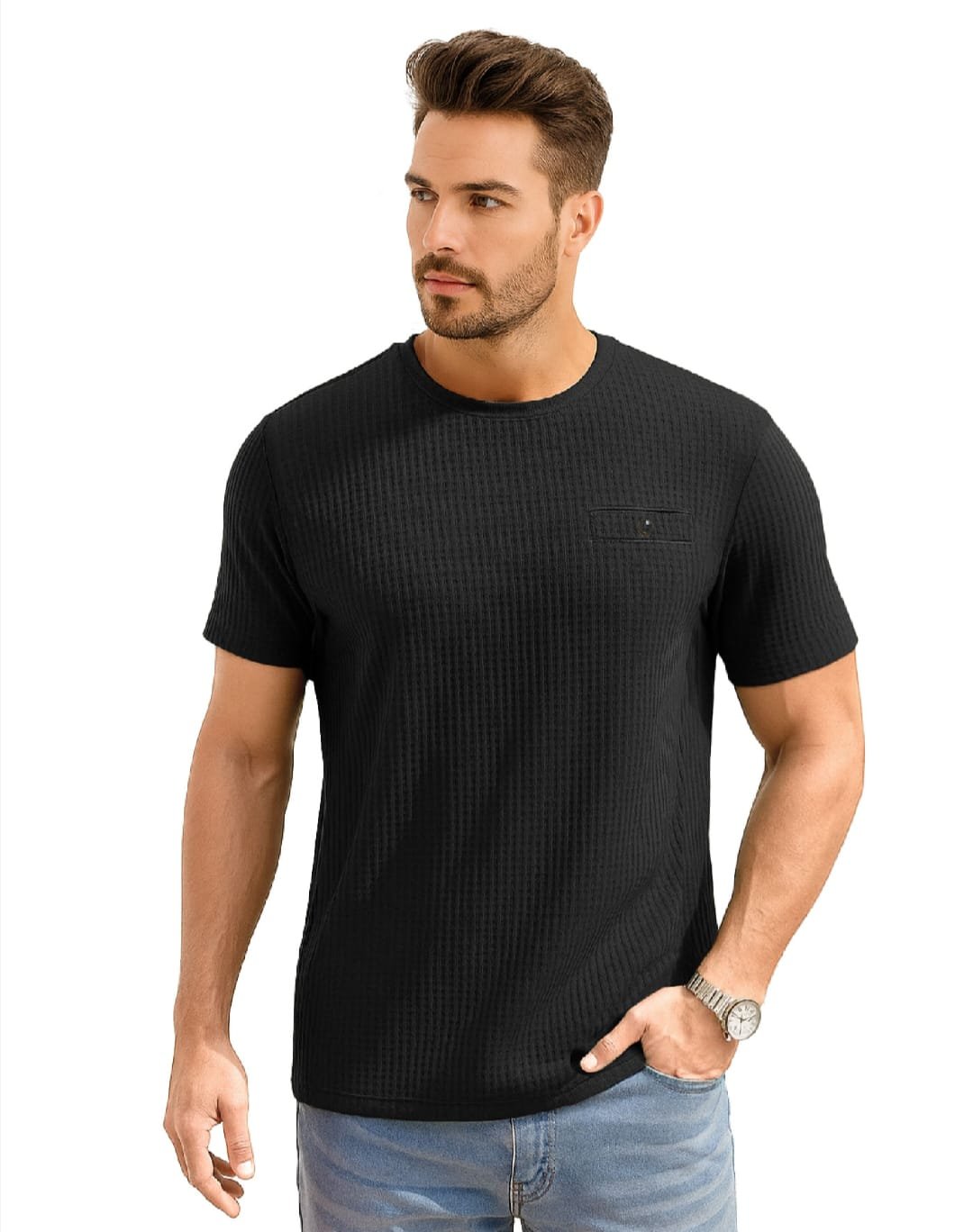 Men’s Black Quick Dry Sports T-Shirt | Men’s Quick-Dry Micro Polyester T-Shirt – Black