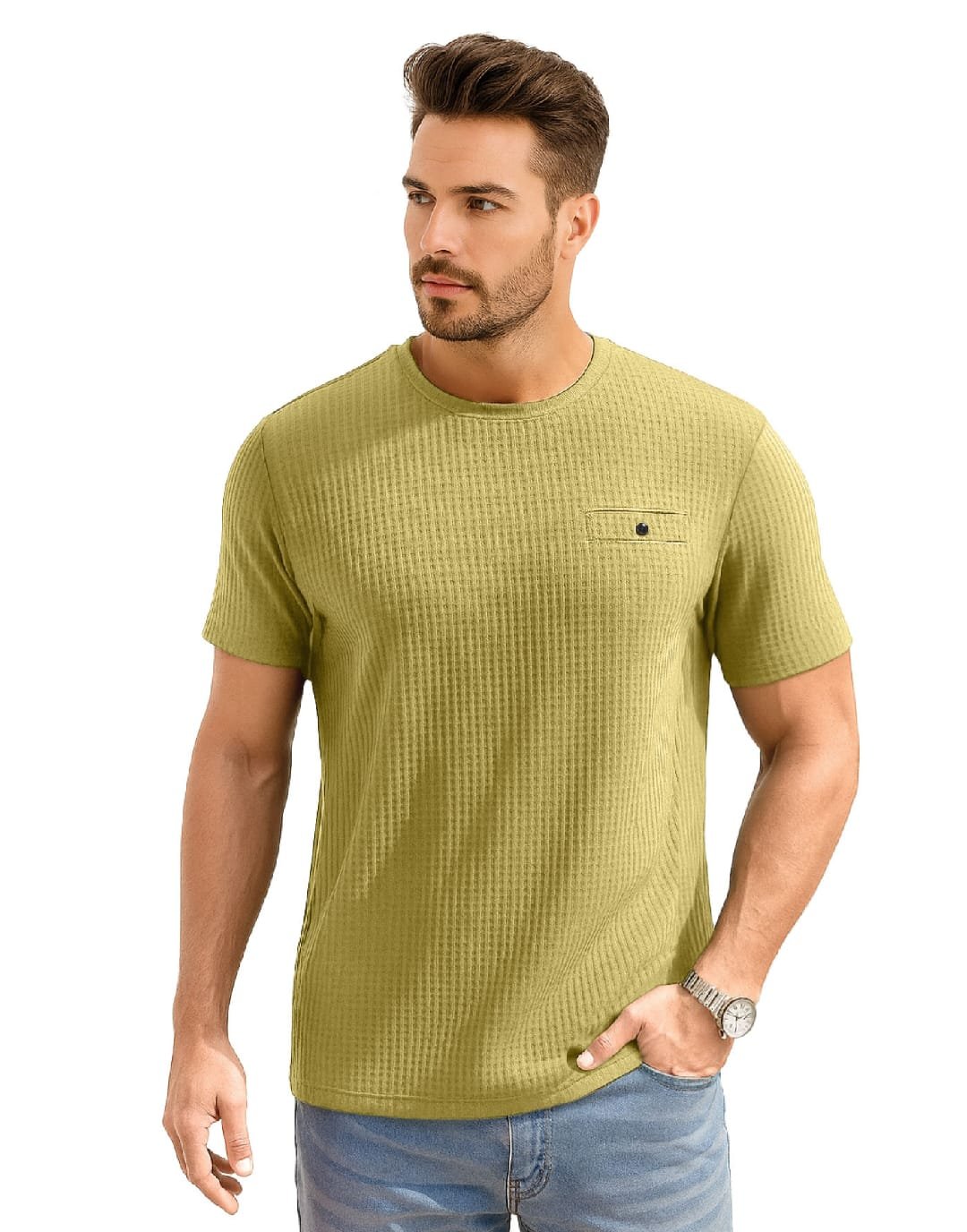 Men’s Mustard Yellow Quick-Dry Performance T-Shirt | Men’s Quick Dry Sports T-Shirt
