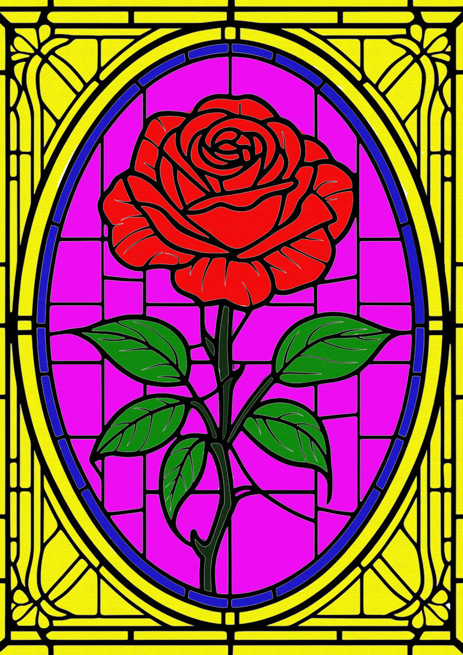 GLASS-TINTED FLOWER ROSE