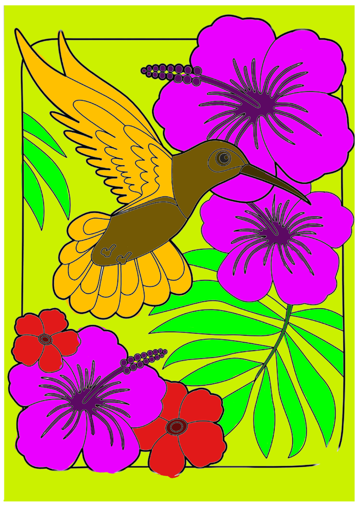 BIRD WITH FLOWER