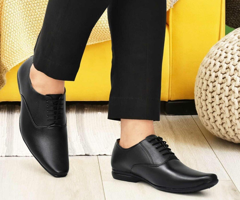 WUGO Latest Trendy Men Formal Shoes | Black Derby Shoes | Office Shoes For Men's & Boys