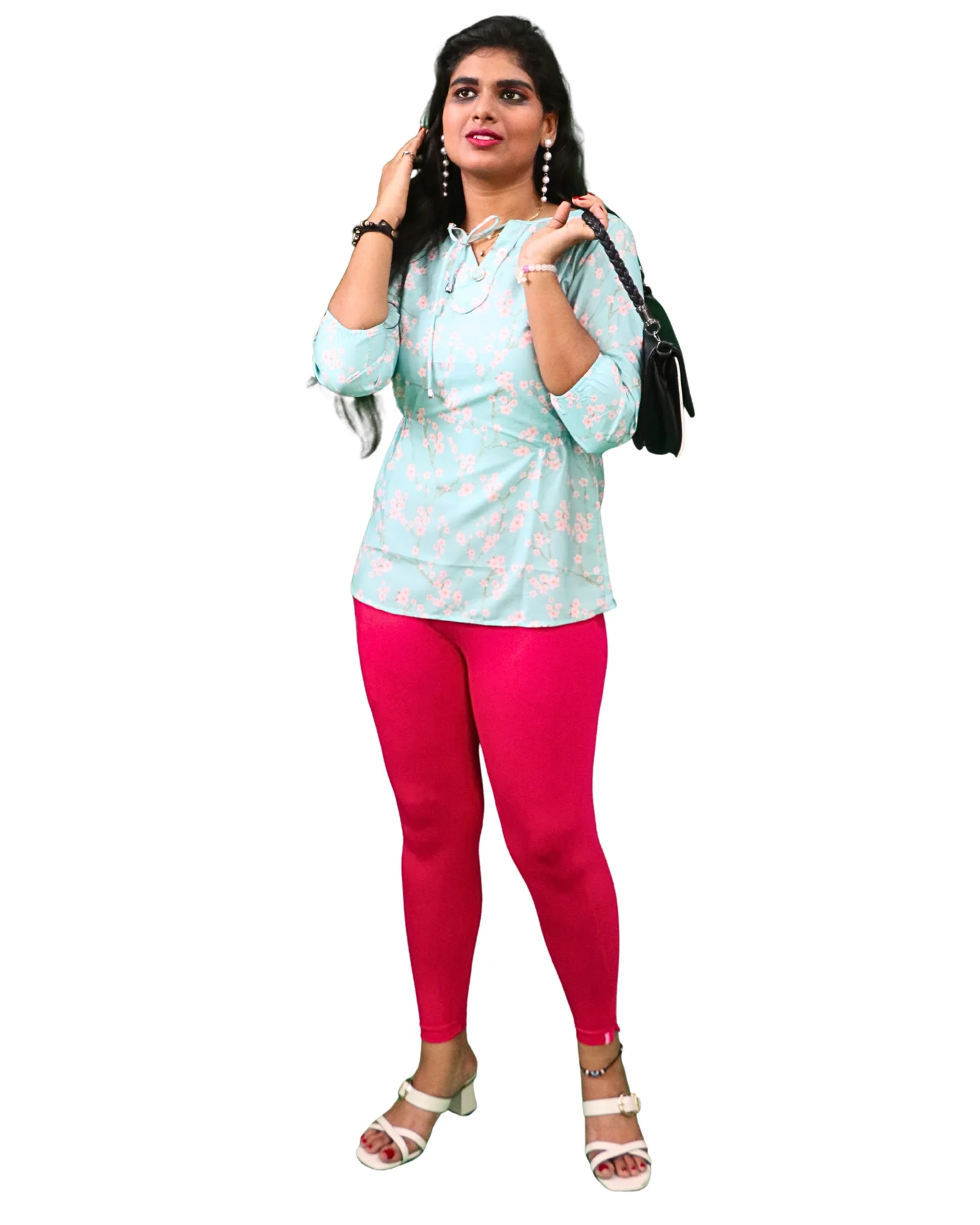 Kimai’s Ankle Length Leggings with Pocket Bio Wash Fabric 4 for Women’s Clothing online India