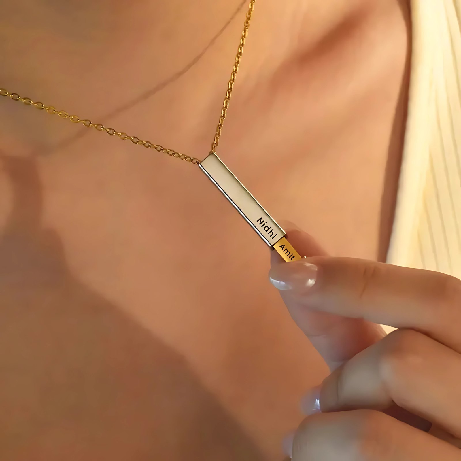 Personalized Pendant Necklace for Women and Girls Stainless Steel | Anti Tarnish Custom Name Chain Jewellery Gift for Birthday, Valentine, Anniversary for Jewellery online India