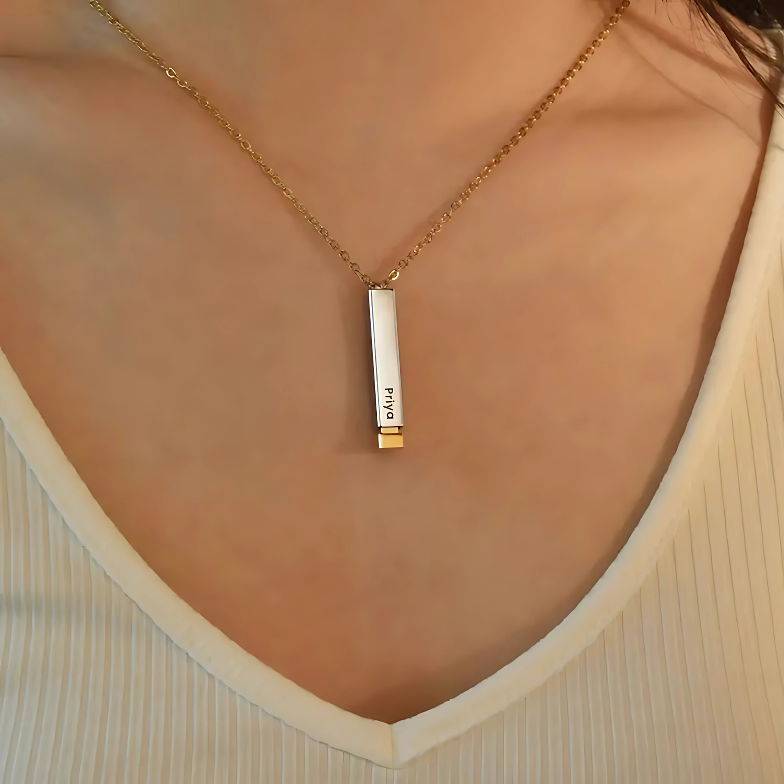 Personalized Pendant Necklace for Women and Girls Stainless Steel | Anti Tarnish Custom Name Chain Jewellery Gift for Birthday, Valentine, Anniversary for Jewellery online India
