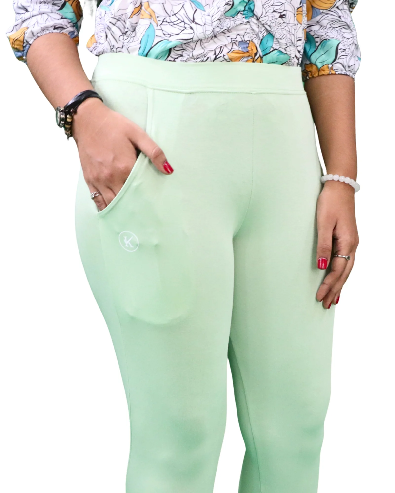 Kimai’s Ankle Length Leggings with Pocket Bio Wash Fabric 6 for Women’s Clothing online India