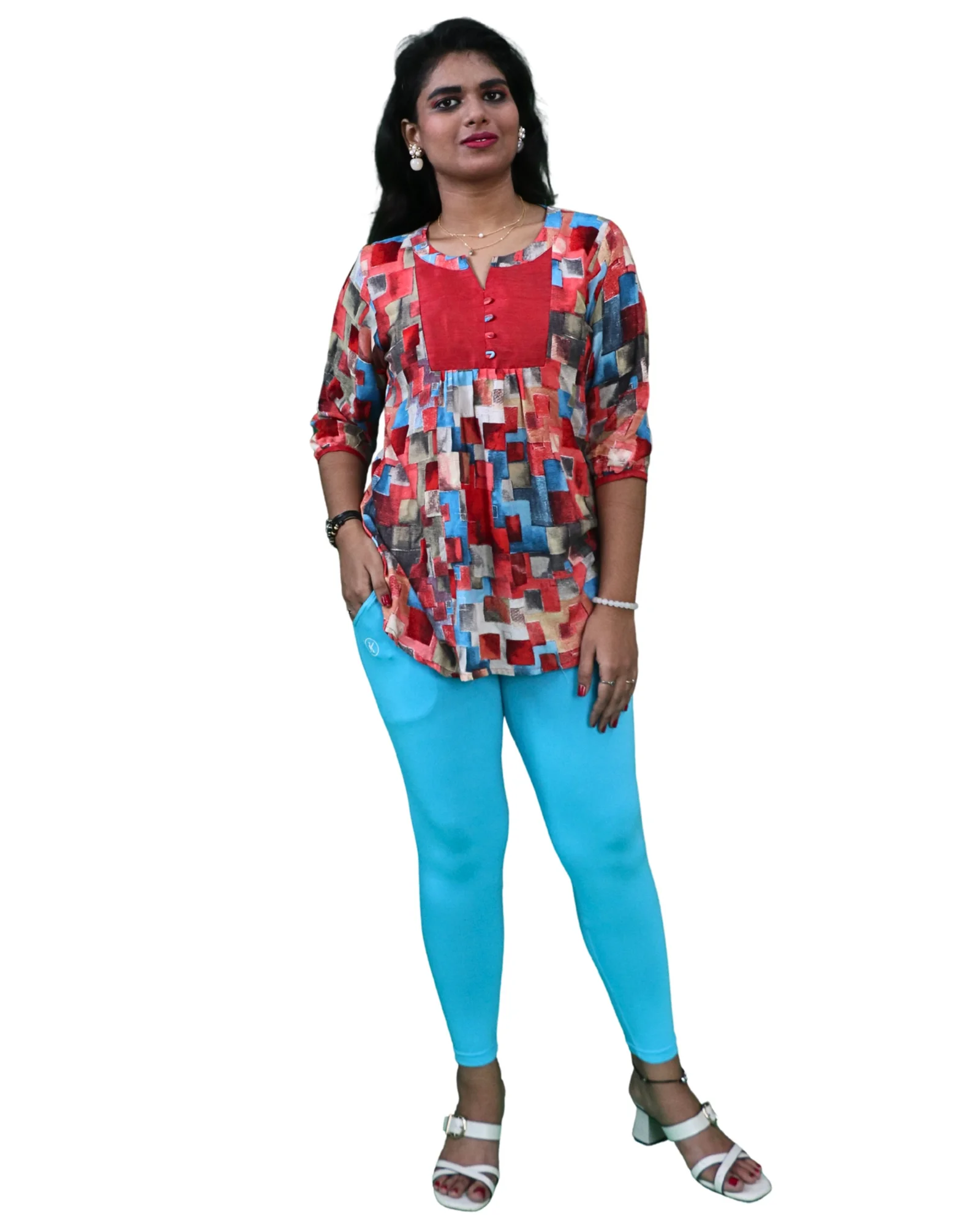 Kimai’s Ankle Length Leggings with Pocket Bio Wash Fabric 7 for Women’s Clothing online India