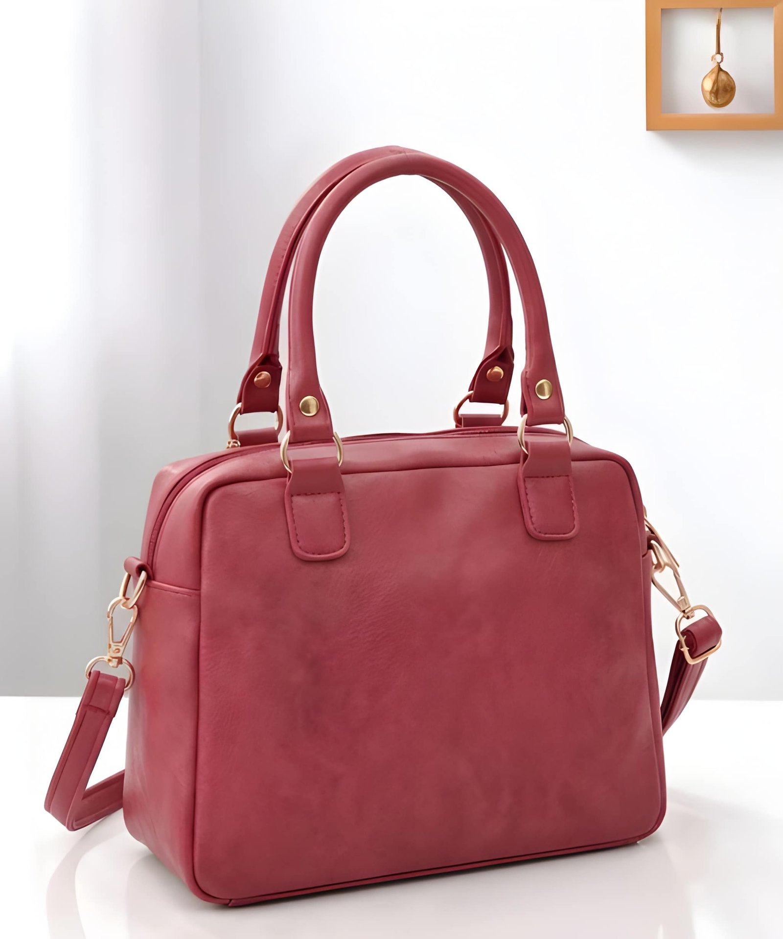 Women’s Stylish Handbag | Spacious Multi-Compartment Design with Golden Hardware & Fur Ball Charm | Perfect for Office, Daily Use, Travel & Parties for Bags online India