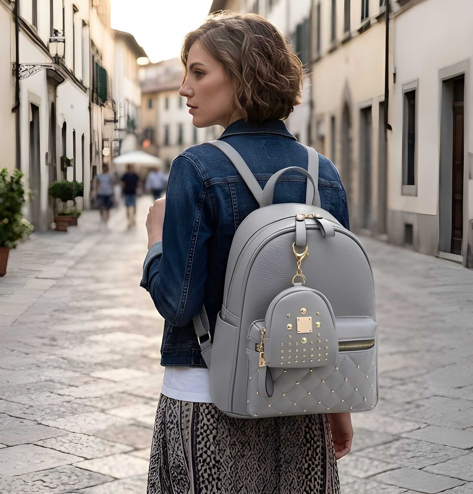 Women’s PU Leather Backpack | Stylish Lightweight College & School Bag with Front Pocket for Bags online India