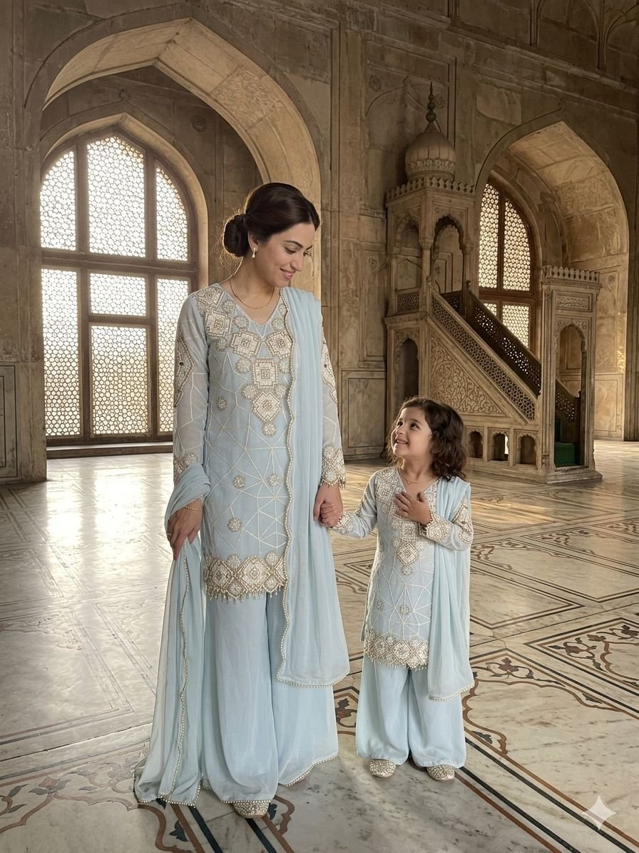 Elegant Mother - Daughter twinning set Ethnic Dress