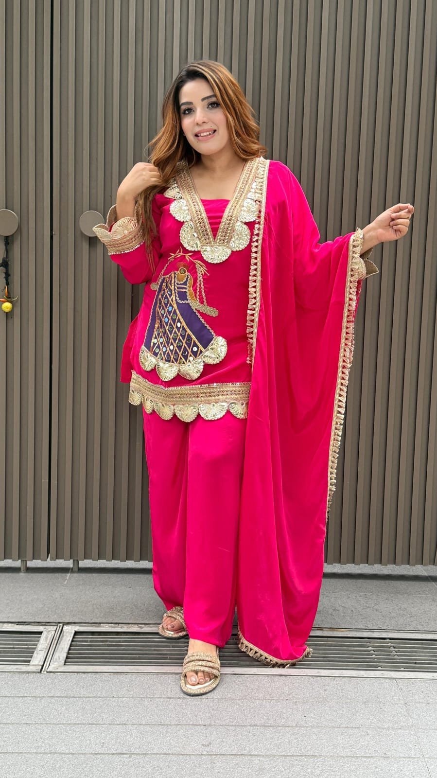 Party Wear Look Top , Sarara With Dupatta Set