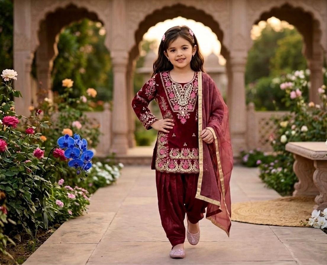 Beautiful Embroidery Sequence Work Ethnic Dress set