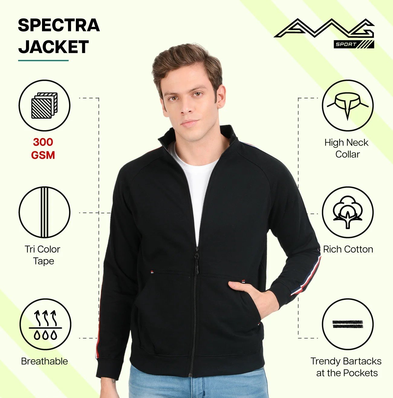 Stylish SPECTRA JACKET 300 GSM for Top Wear online India