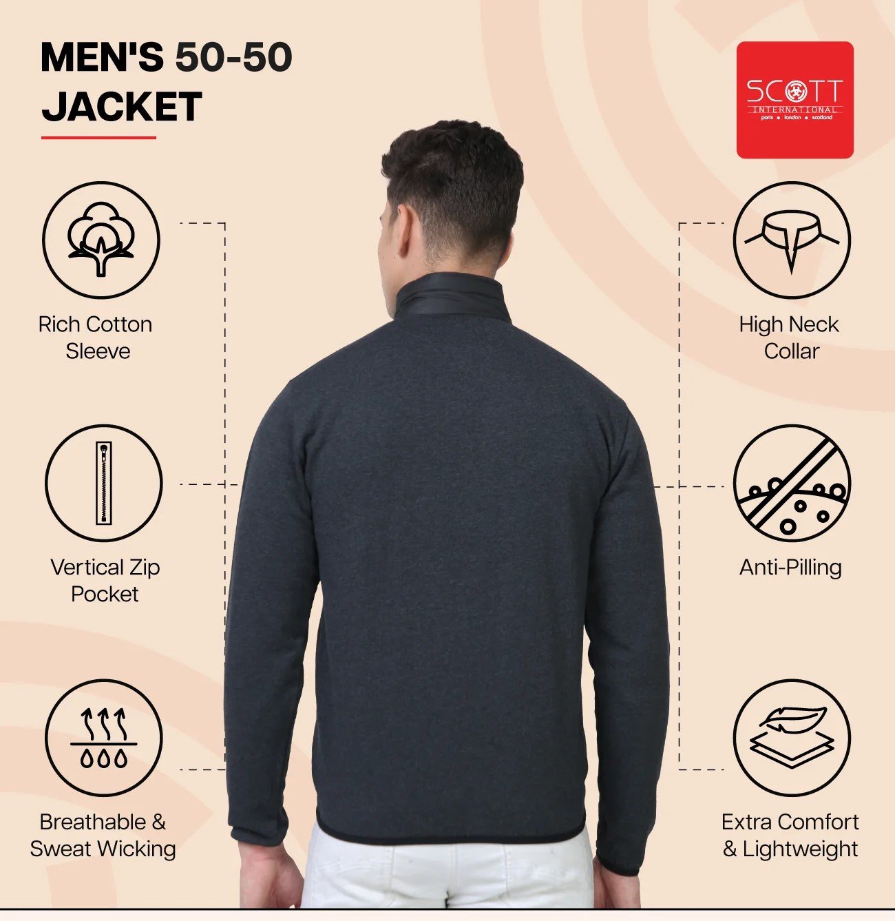 MEN’S 50-50 Stylish JACKET for Top Wear online India