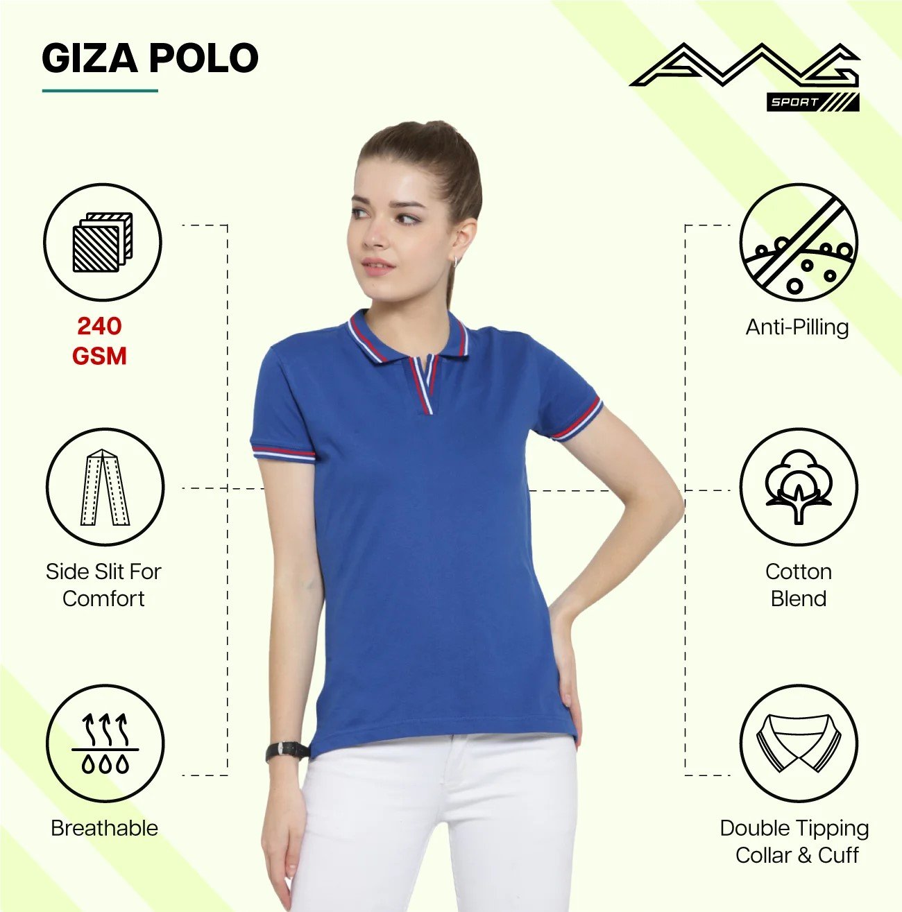 Elegant Women’s Giza Polo T-Shirt for Western Wear online India