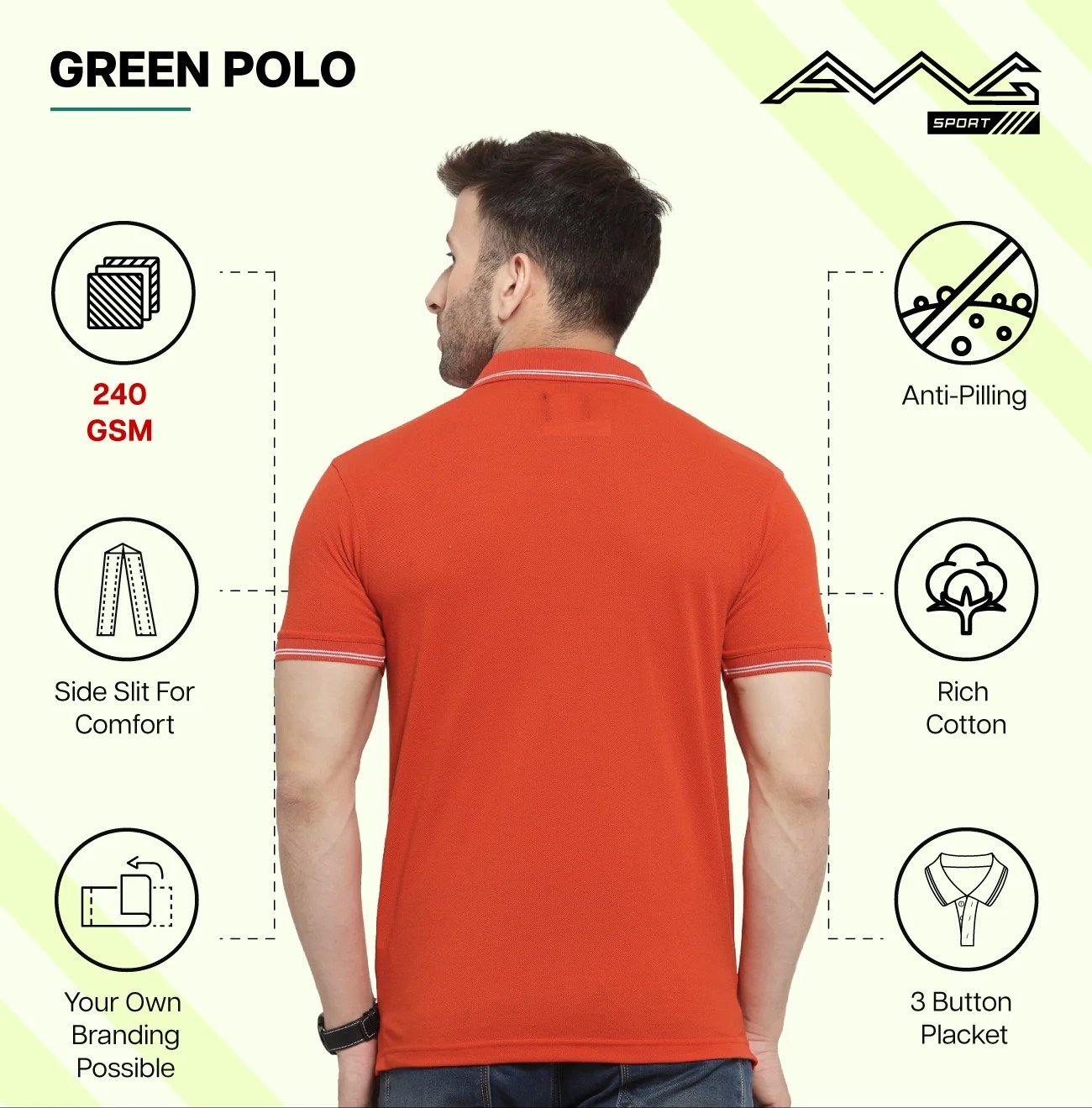 Men’s GREEN POLO T-Shirt for Top Wear online India
