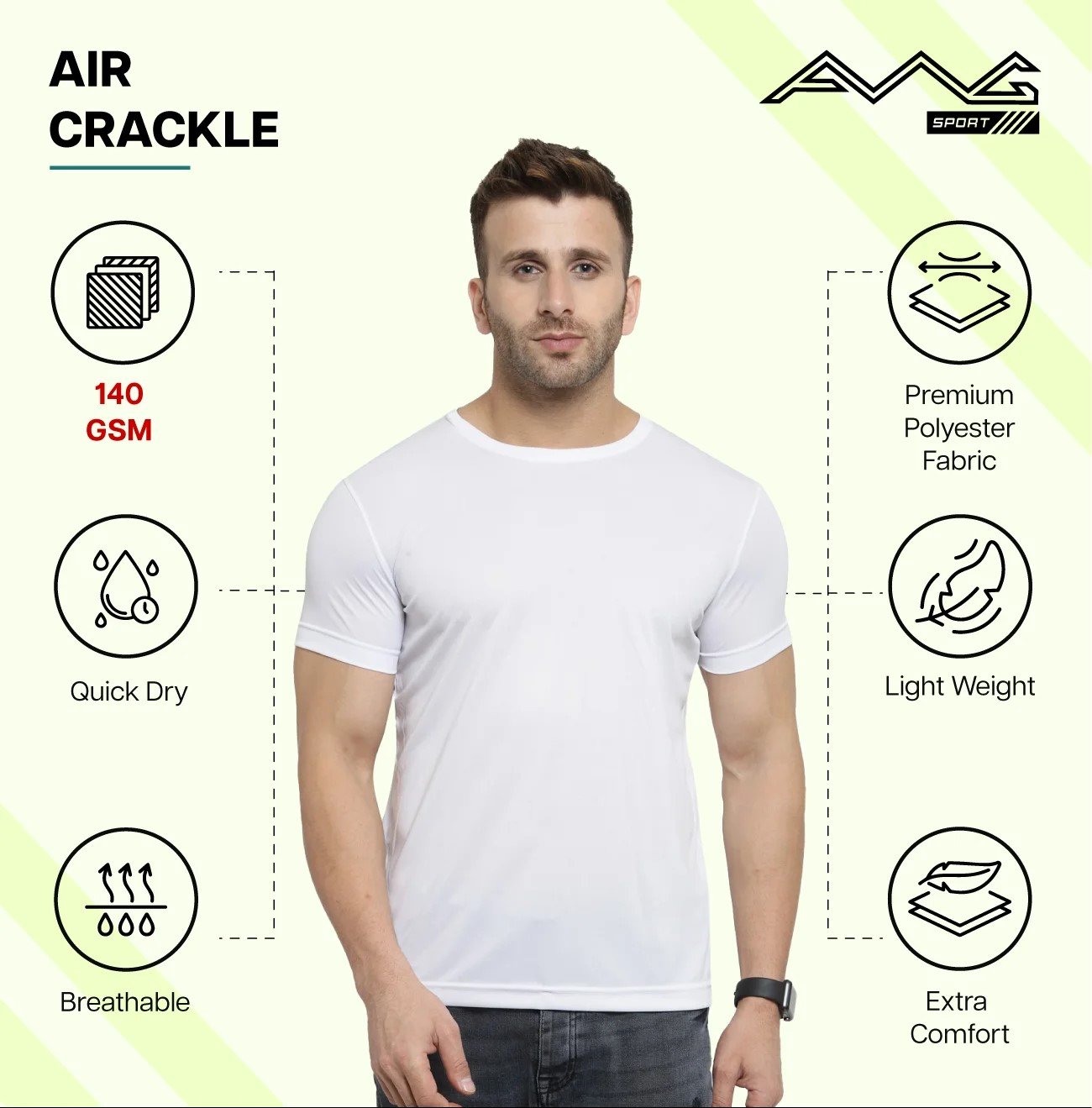 Men's AIR CRACKLE DRY FIT for Top Wear online India
