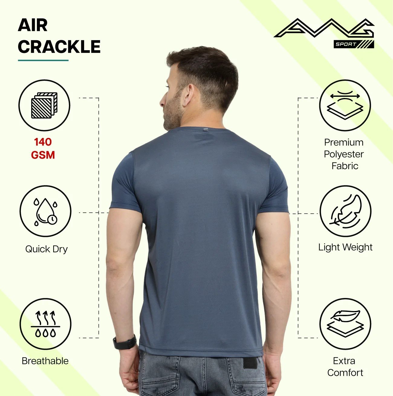 Men's AIR CRACKLE DRY FIT for Top Wear online India