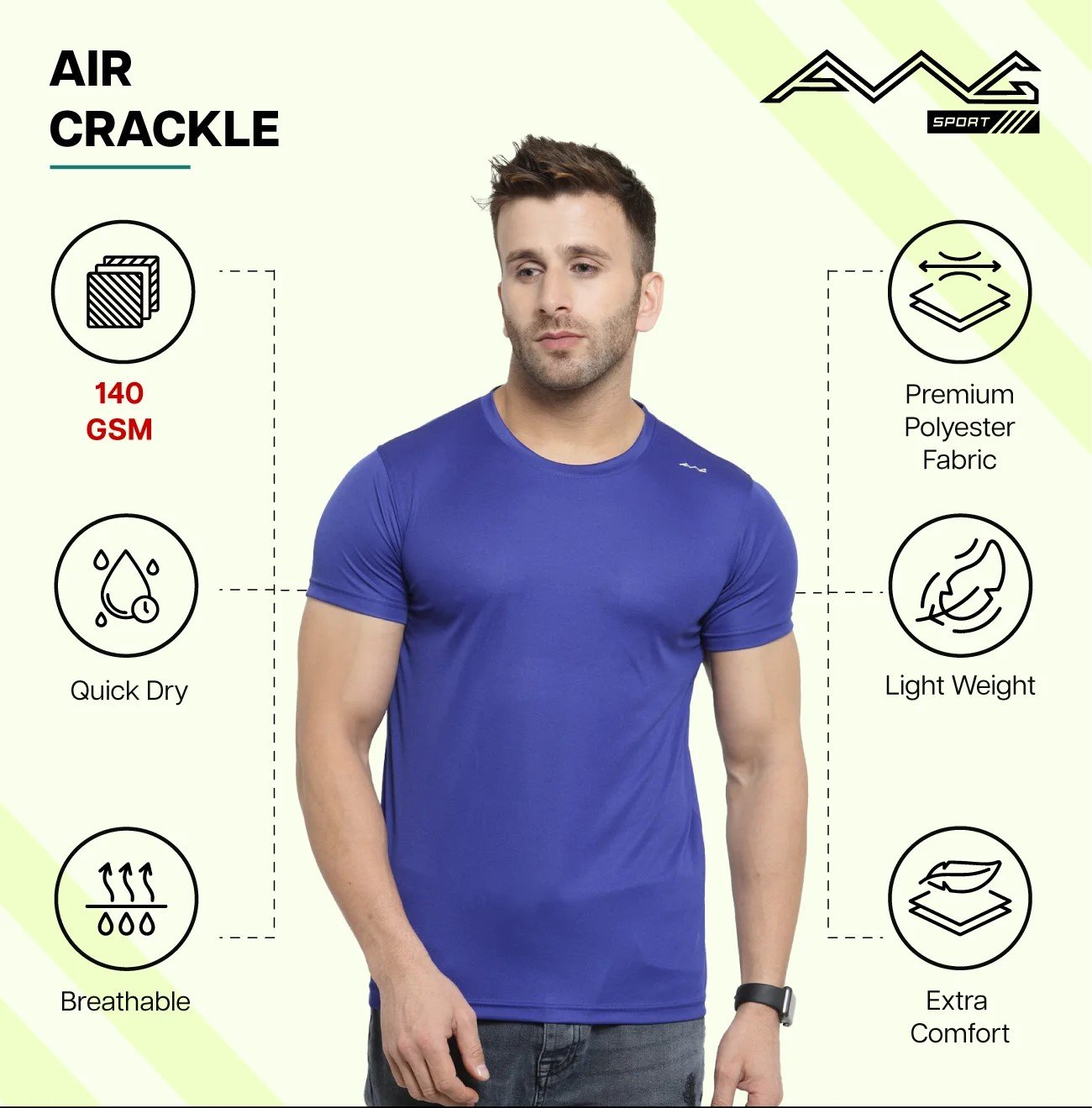 Men's AIR CRACKLE DRY FIT for Top Wear online India