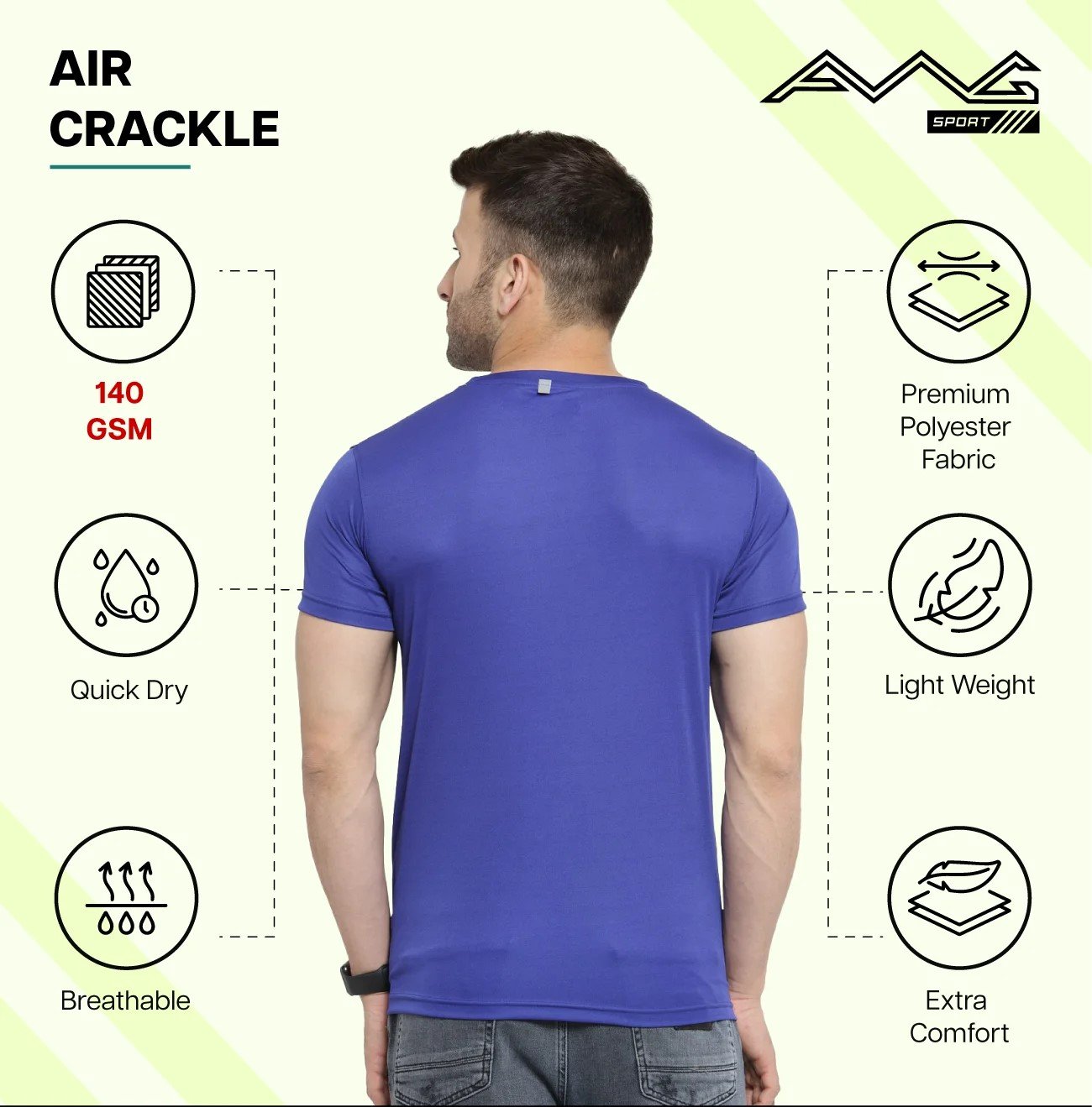 Men's AIR CRACKLE DRY FIT for Top Wear online India