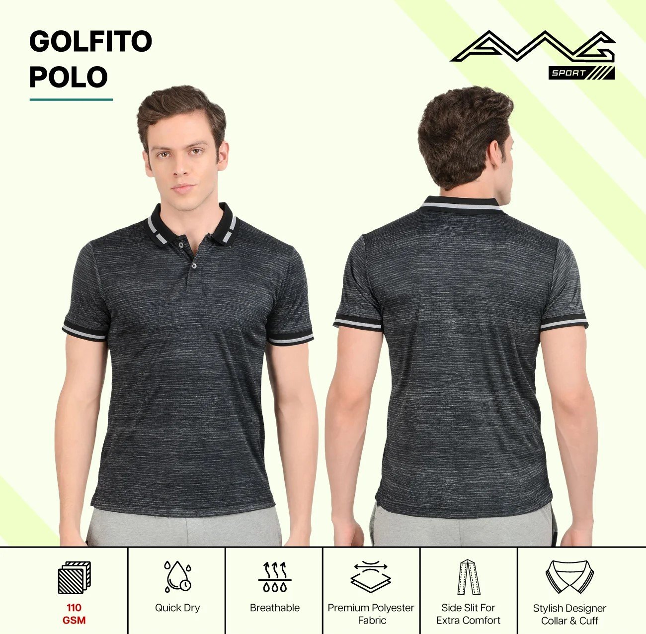 GOLFITO MAROON POLO DRY FIT T-SHIRT for Top Wear online India