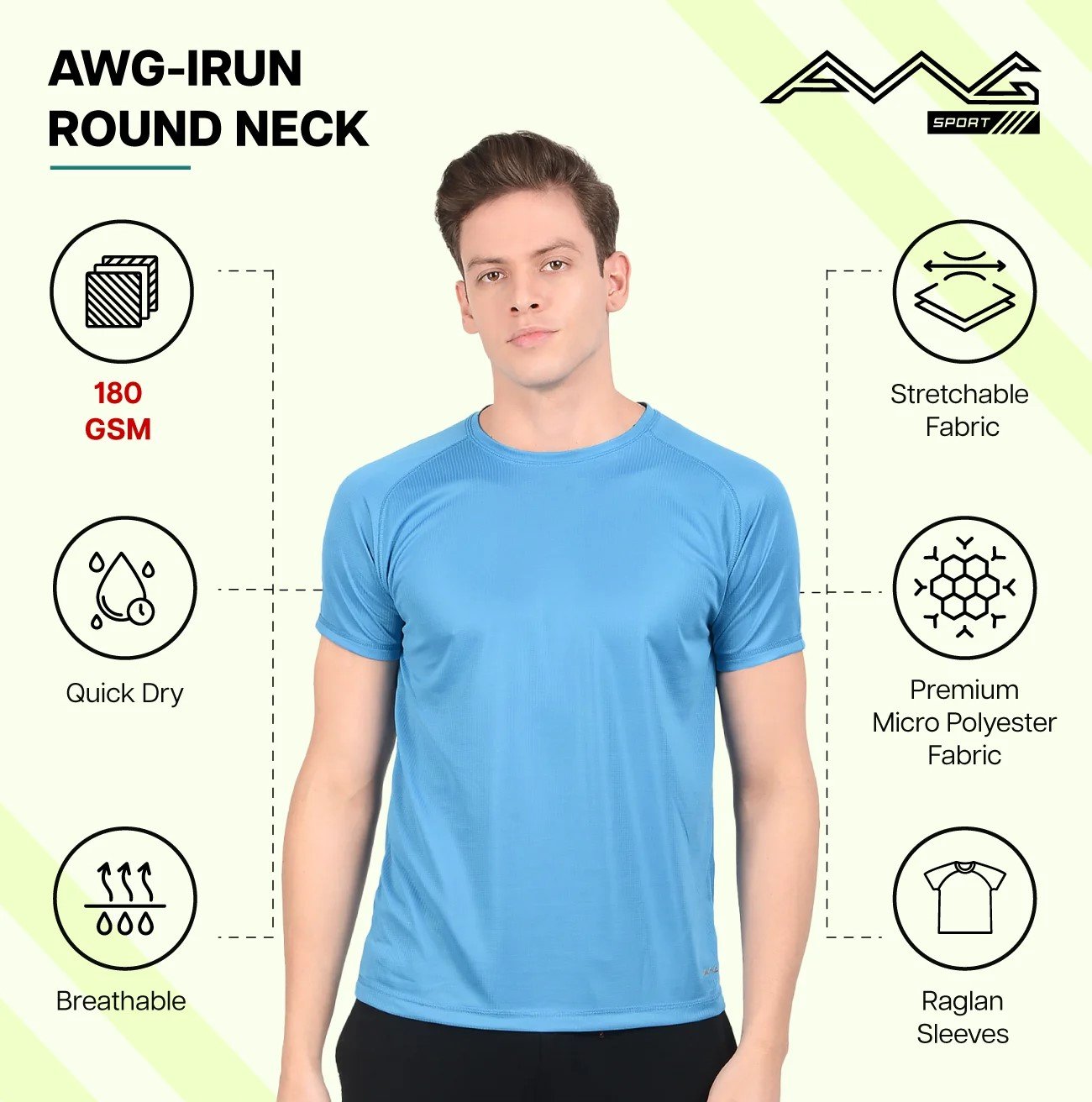 IRUN ROUND NECK DRY FIT T-Shirt for men for Top Wear online India