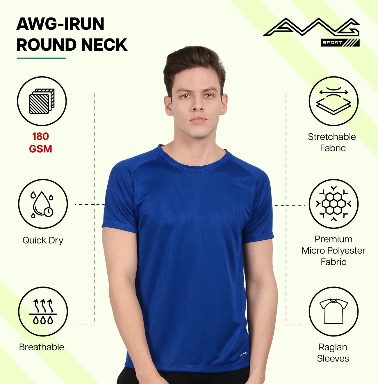 IRUN ROUND NECK DRY FIT T-Shirt for men for Top Wear online India