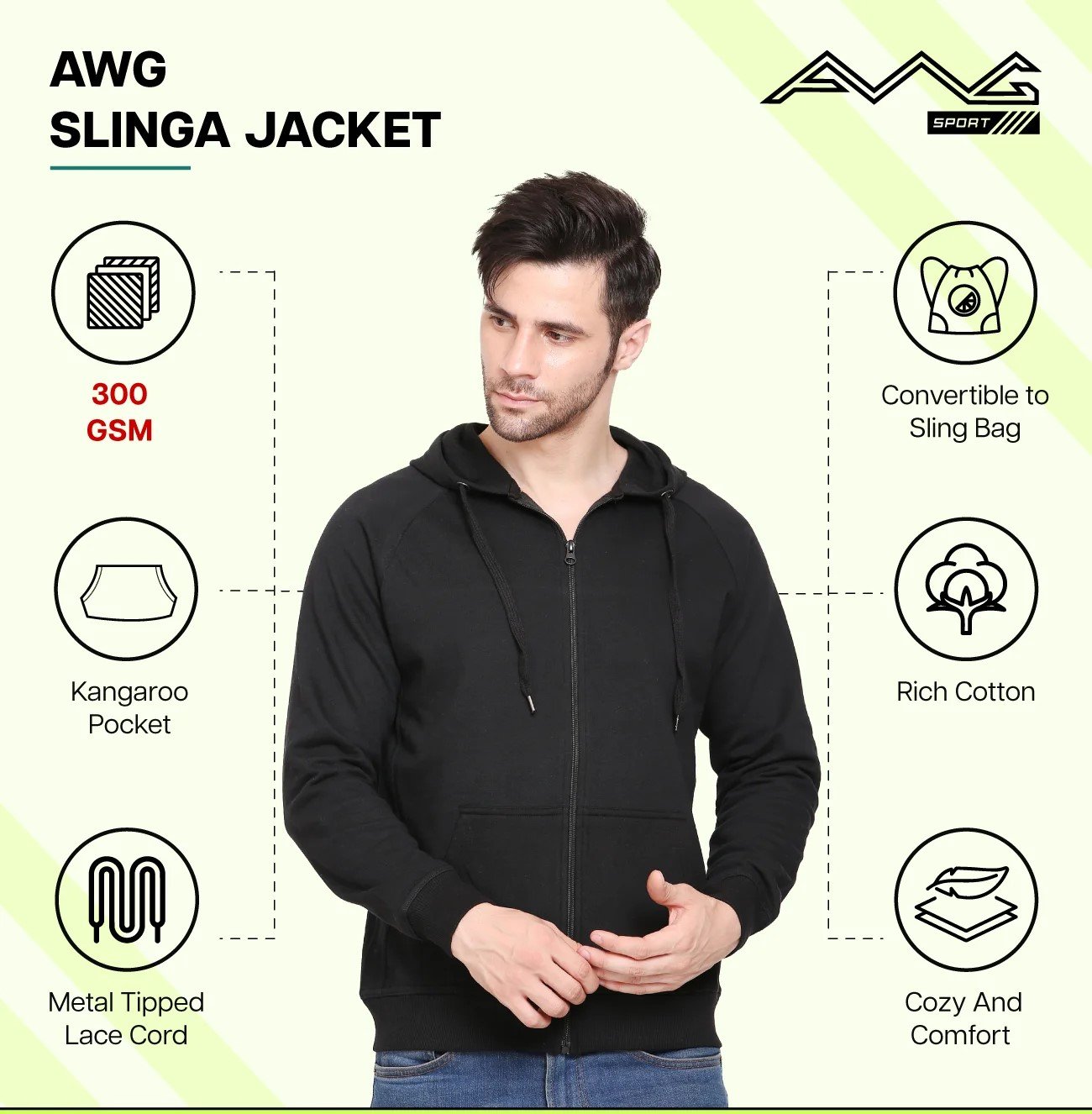 AWG SLINGA  Men's JACKET for Top Wear online India
