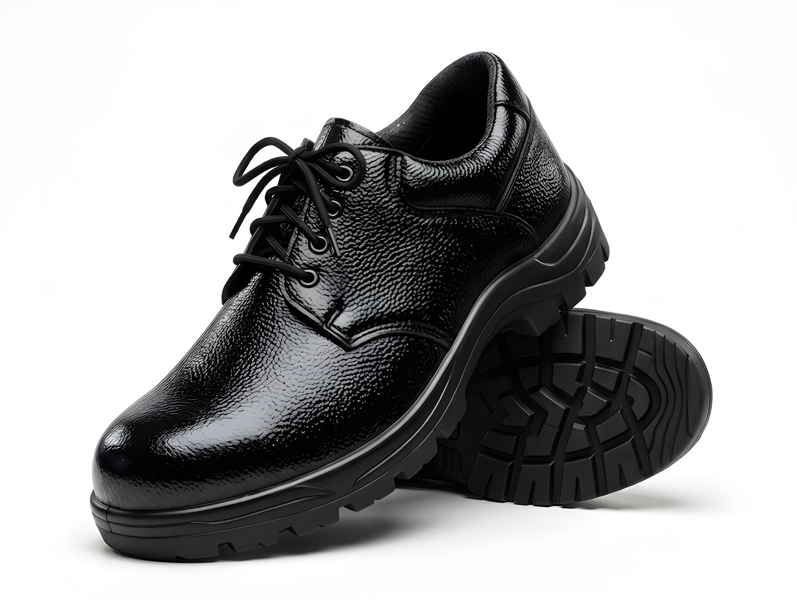 Latest Premium Genuine Mild Leather Police Safety Shoes for Men | Steel Toe Heavy Duty Tactical Industrial Work Shoes | Durable Anti-Skid Security Footwear For Men for Men’s Footwear online India