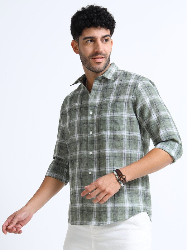 Men’s Checked Full Sleeve Shirt | Slim Fit Casual Cotton Shirt for Top Wear online India
