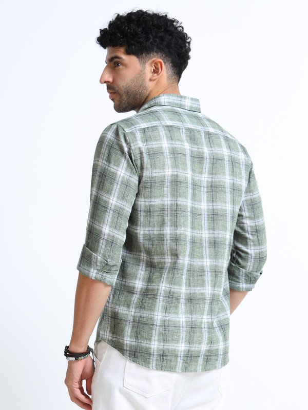 Men’s Checked Full Sleeve Shirt | Slim Fit Casual Cotton Shirt for Top Wear online India