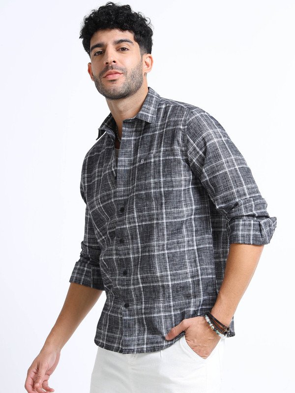 Men’s Checked Full Sleeve Shirt | Slim Fit Casual Cotton Shirt for Top Wear online India