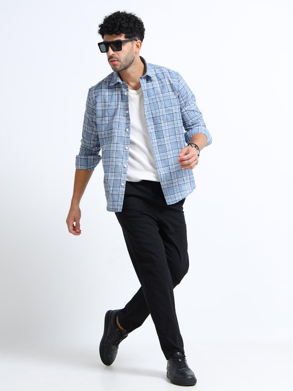 Men’s Checked Full Sleeve Shirt | Slim Fit Casual Cotton Shirt for Top Wear online India
