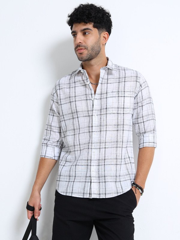Men’s Checked Full Sleeve Shirt | Slim Fit Casual Cotton Shirt for Top Wear online India