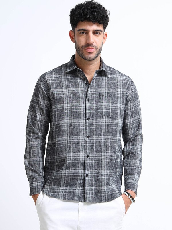 Men’s Checked Full Sleeve Shirt | Slim Fit Casual Cotton Shirt for Top Wear online India
