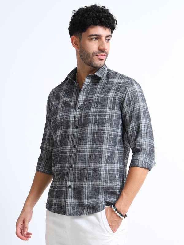 Men’s Checked Full Sleeve Shirt | Slim Fit Casual Cotton Shirt for Top Wear online India