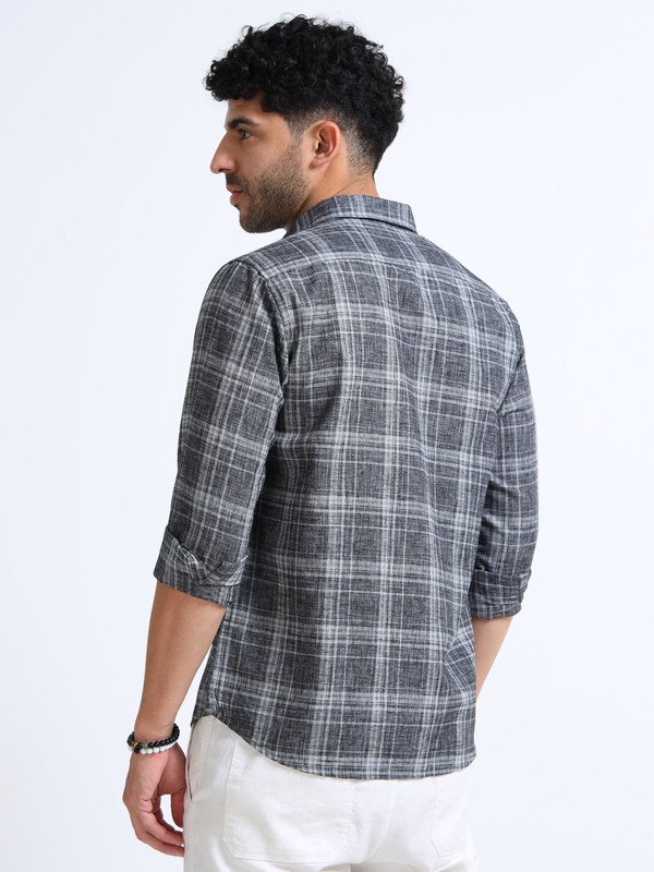 Men’s Checked Full Sleeve Shirt | Slim Fit Casual Cotton Shirt for Top Wear online India