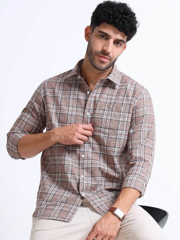 Men’s Checked Full Sleeve Shirt | Slim Fit Casual Cotton Shirt for Top Wear online India