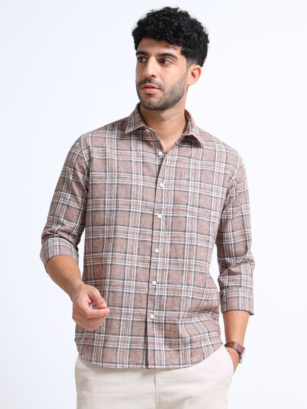 Men’s Checked Full Sleeve Shirt | Slim Fit Casual Cotton Shirt for Top Wear online India