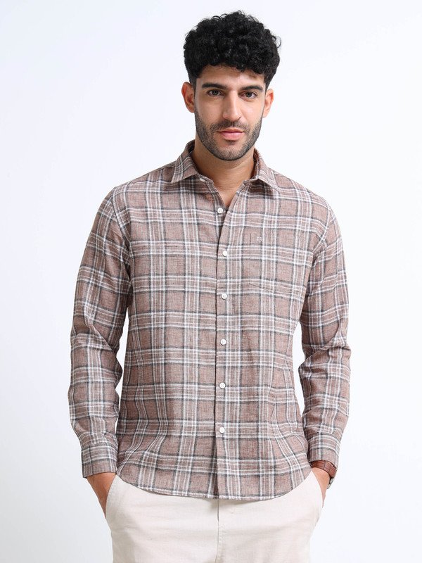 Men’s Checked Full Sleeve Shirt | Slim Fit Casual Cotton Shirt for Top Wear online India