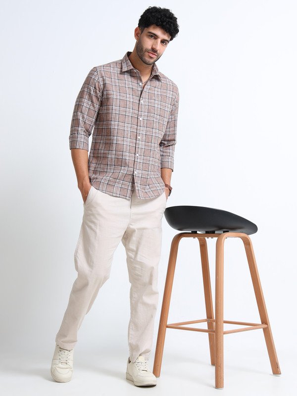 Men’s Checked Full Sleeve Shirt | Slim Fit Casual Cotton Shirt for Top Wear online India